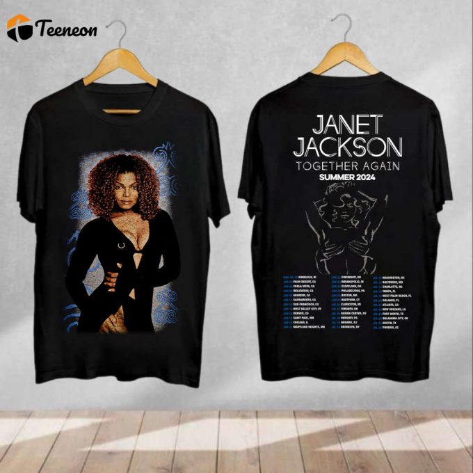 Janet Jackson Vintage T-Shirt: Together Again Tour 2024 &Amp;Amp; Fan Gifts 1