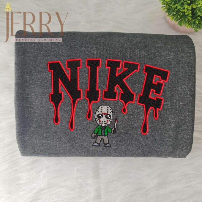 Stay Stylish With The Jason Nike Embroidered Sweatshirt - Trendy Comfortable And Iconic 2