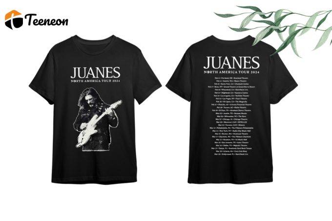 Get Ready For Juanes North American 2024 Tour With The Exclusive Fan Shirt Limited Edition Concert Tee 1