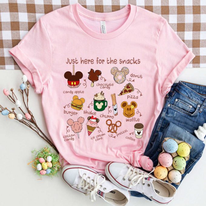 Disney Snacks Shirt: Just Here For The Snacks &Amp; Food Lover Epcot Vacation Goals 2