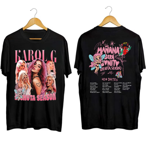 Karol G Tracklist Graphic Shirt – Bichota Season Tshirt Manana Sera Bonito Album Shirt