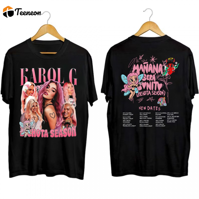 Shop Karol G Tracklist Graphic Shirt: Bichota Season Tshirt &Amp;Amp; Manana Sera Bonito Album Shirt 1