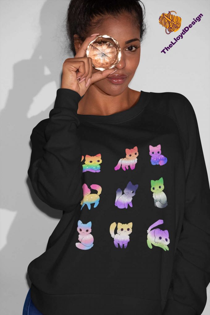 Kawaii Cats Pride T-Shirt - Unisex Vintage Shirt For Lgbt Pride Month Perfect Lgbt Gift 2