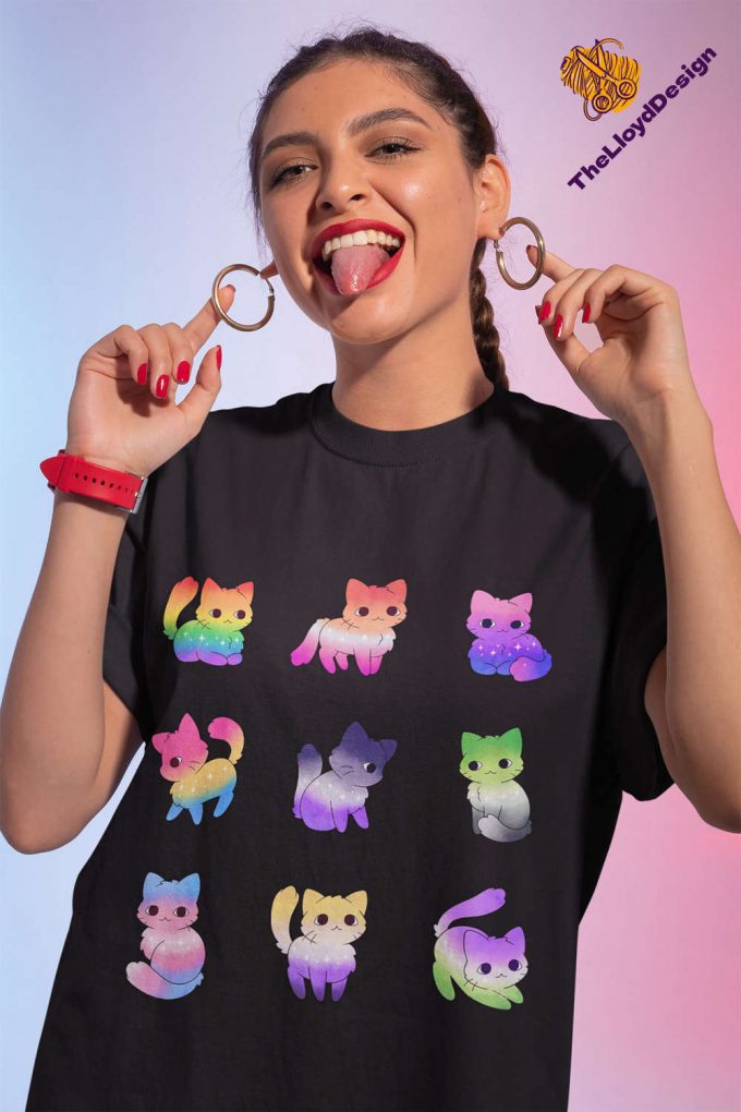 Kawaii Cats Pride T-Shirt - Unisex Vintage Shirt For Lgbt Pride Month Perfect Lgbt Gift 3