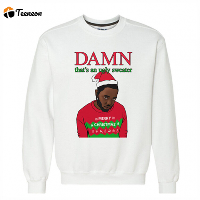 Get In The Holiday Spirit With Kendrick Lamar Damn Christmas Sweatshirt - Limited Edition Festive Apparel 1