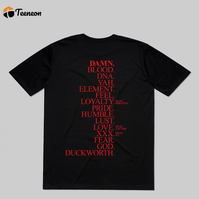 Get The Ultimate Kendrick Lamar Damn Shirt - Exclusive Merchandise For True Fans! 1