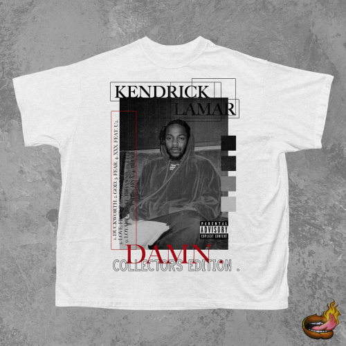 Get the Stylish Kendrick Lamar Damn White T-Shirt – Limited Edition Apparel for True Fans