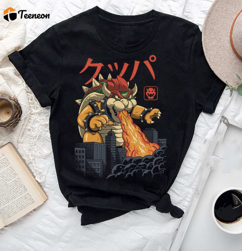 King Koopa Kaiju T-Shirt: Super Mario Bros Bowser Shirt For Fans - Unique Bowser Mario Shirt With Vintage Design 2