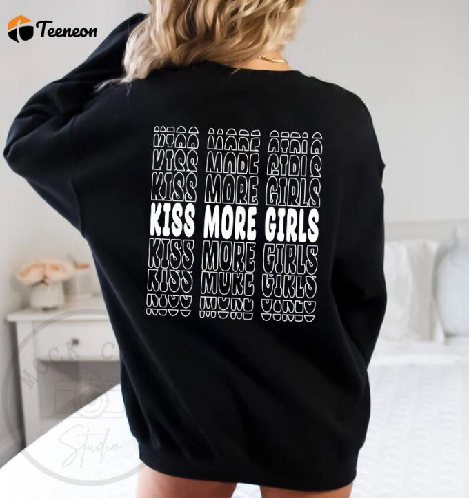 Lgbtq Pride Shirt: Kiss More Girls Lesbian &Amp;Amp; Queer Gift - Pride Month Comfort Colors 1