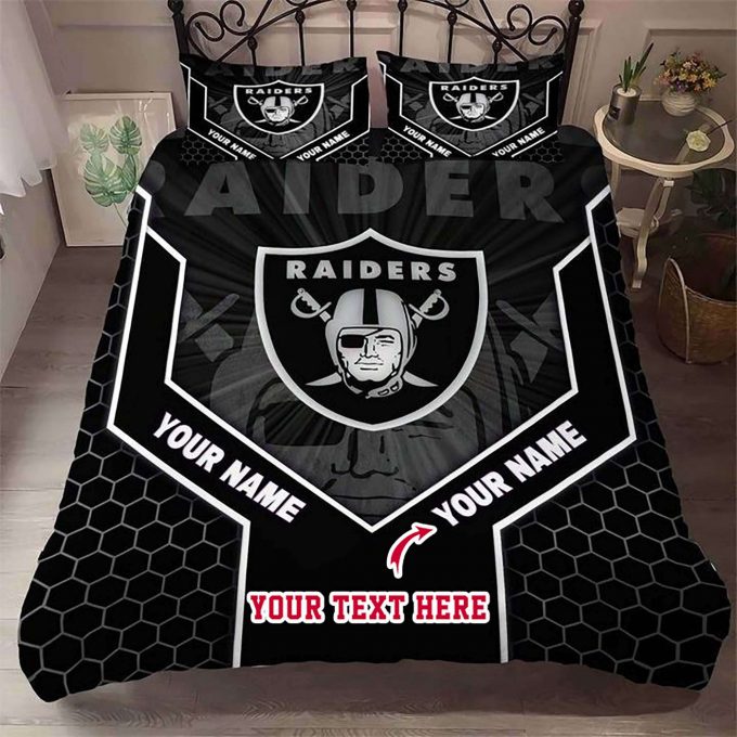 Custom Las Vegas Raiders 89 Football Bedding Set Gift For Fans - Perfect Gift For Fans! 1