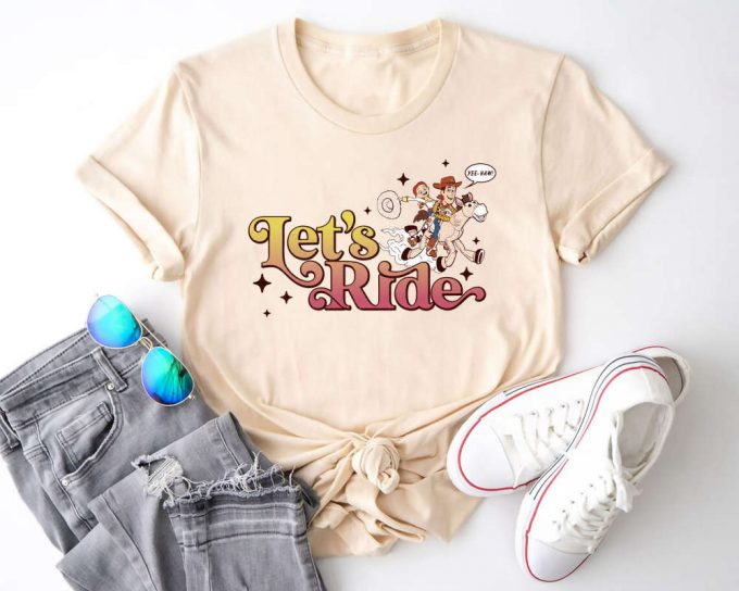 Let S Ride Toy Story Shirt - Disney Couple Tee Woody &Amp; Jessie Sheriff Woody Bullseye Tee 2