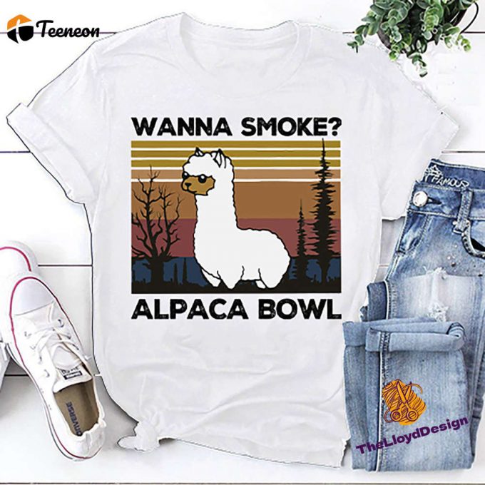 Llama T-Shirt Collection: Alpaca Bowl Unisex Vintage Hoodie Sweatshirt &Amp;Amp; Gifts 1