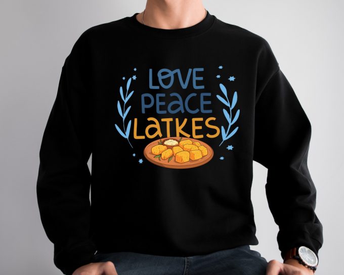 Love Peace Latkes Shirt - Happy Hanukkah Shine Bright Like A Menorah Jewish Celebration 2