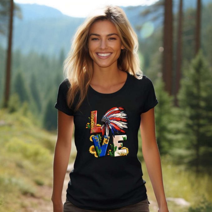 Native Love Shirt: American Tee Tribal Sweatshirt &Amp; Indigenous Feather Tee For Couples 2