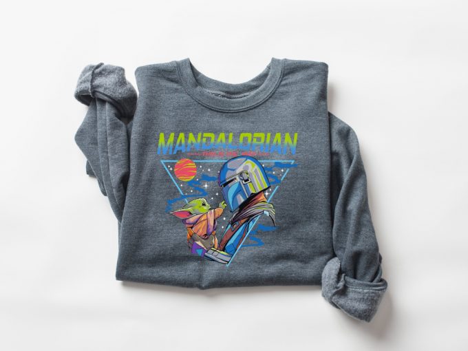 Shop Mandalorian Grogu Shirt &Amp; Sweatshirt Star Wars Disney Hoodie 2