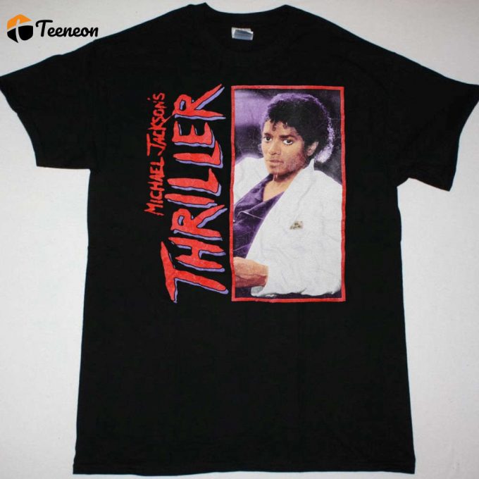 Iconic Michael Jackson Thriller 1982 T-Shirt: Mj Album Promo Tee Pop Music Shirt 1