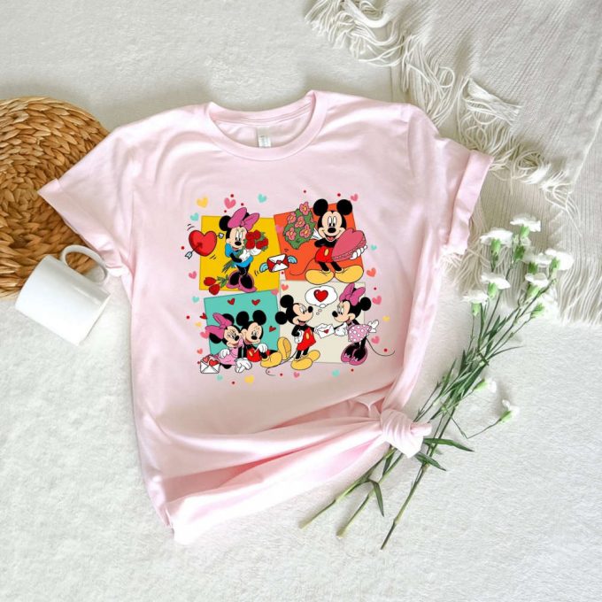 Spread The Love With Mickey And Minnie Shirts - Valentine S Day Disney Lover Shirt For Cute Couples 2