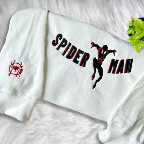 Miles Morales Embroidered Shirt: Stylish and Iconic Marvel Design for Ultimate Fans!