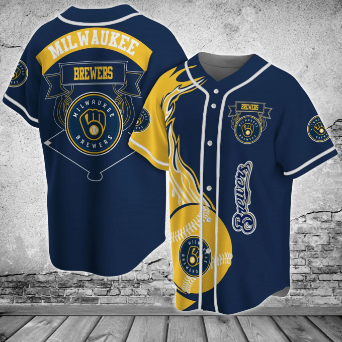 Milwaukee Brewers Mlb Baseball Jersey Shirt Classic 2