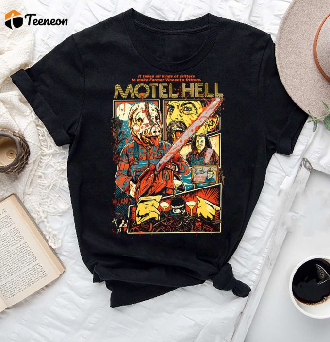 Motel Hell Critter Fritters T-Shirt: Vintage Horror Movie Shirt For Fans - Scary Movie Shirt Fan Gifts 1