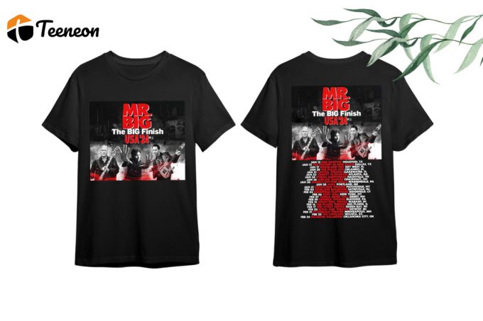 Mr Big The Big Finish Tour 2024 Shirt - Exclusive Fan Shirt For Mr Big Band Concert - Limited Edition Mr Big 2024 Concert Shirt 1