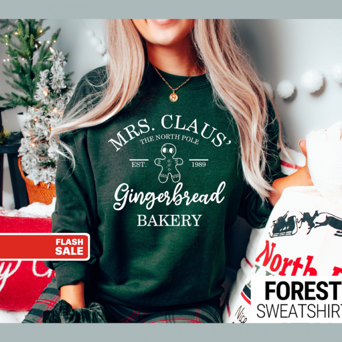 Get Festive With Our Mrs Claus Gingerbread Christmas Shirt - Perfect Holiday Attire! 3