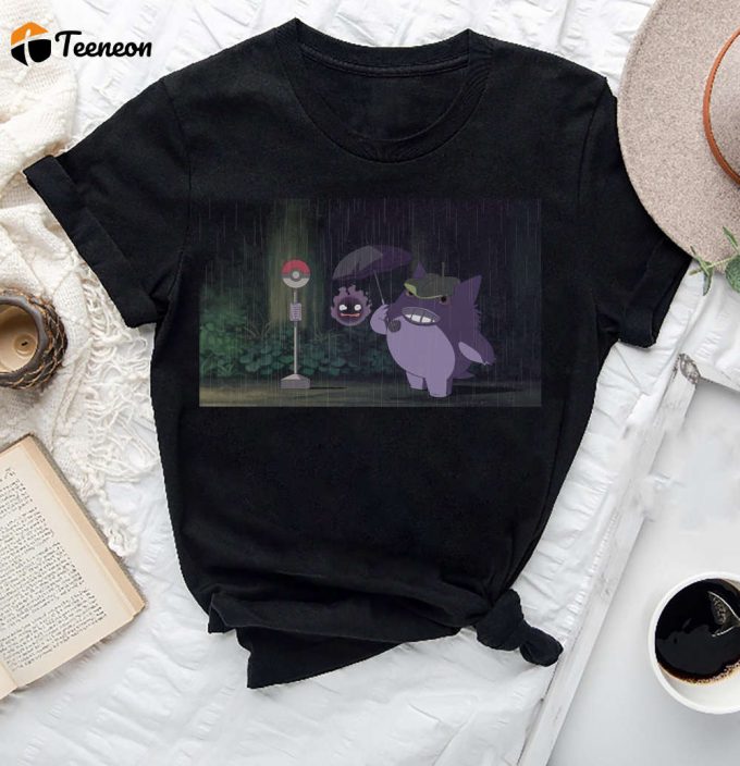 My Neighbor Gengar T-Shirt: Funny Vintage Pokemon Ghost Shirt Fan Gifts 1