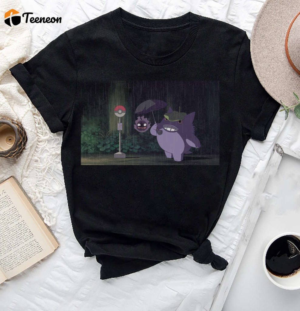 My Neighbor Gengar T-Shirt: Funny Vintage Pokemon Ghost Shirt Fan Gifts 2