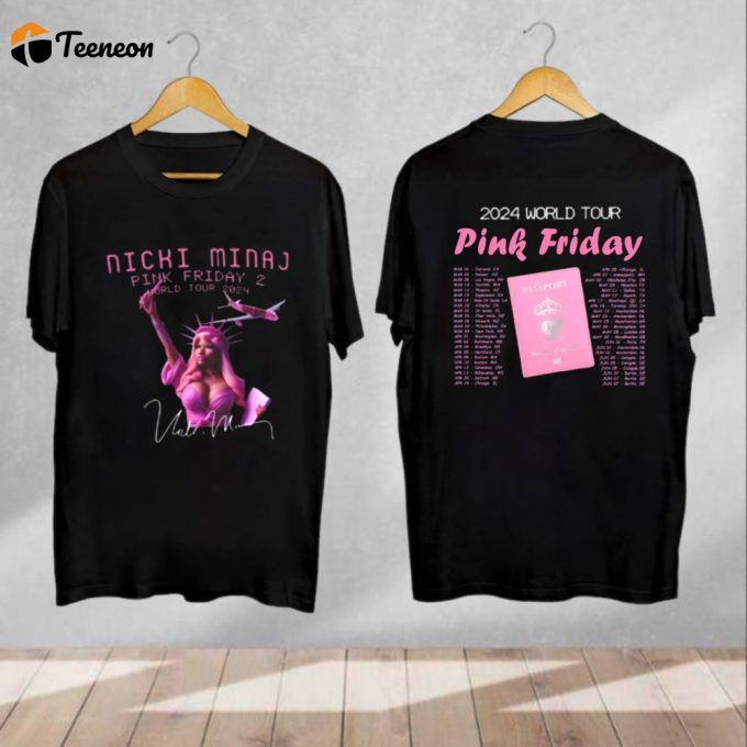 Shop Nicki Minaj Pink Friday 2 Tour 2024 Shirt - Exclusive Fan Merch &Amp;Amp; Concert Apparel 1