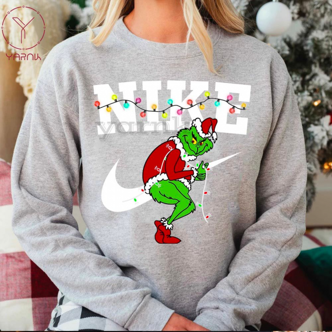 Get Festive With Nike Grinch Christmas Shirt – Perfect Holiday Attire! 2