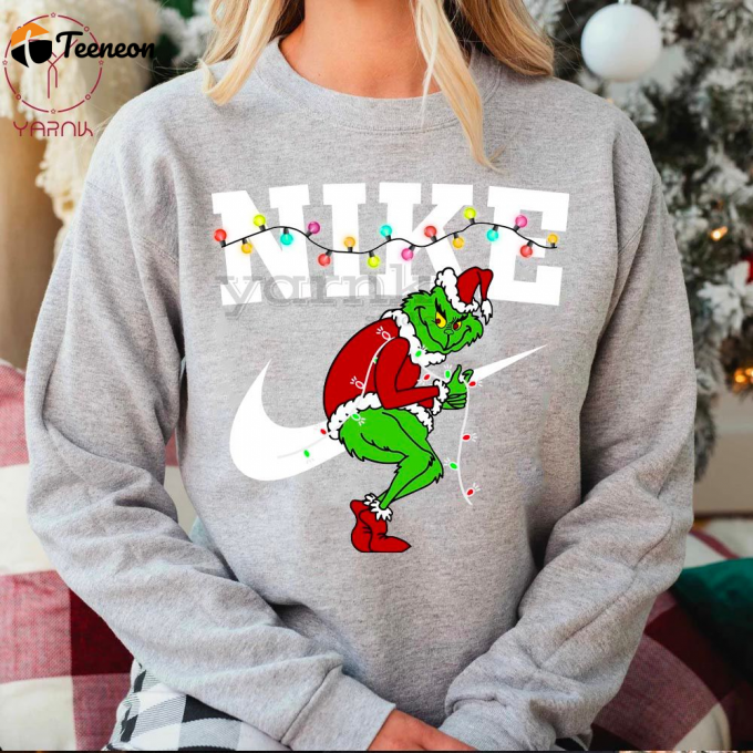 Get Festive With Nike Grinch Christmas Shirt – Perfect Holiday Attire! 1