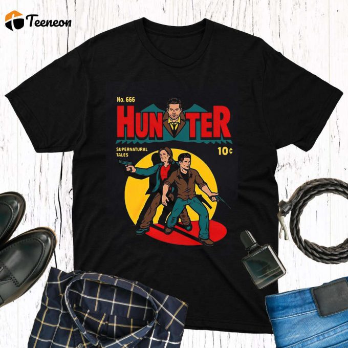 Supernatural Winchester Brothers T-Shirt No 666 Hunter Comic Engaging Supernatural Tales Shirt 1