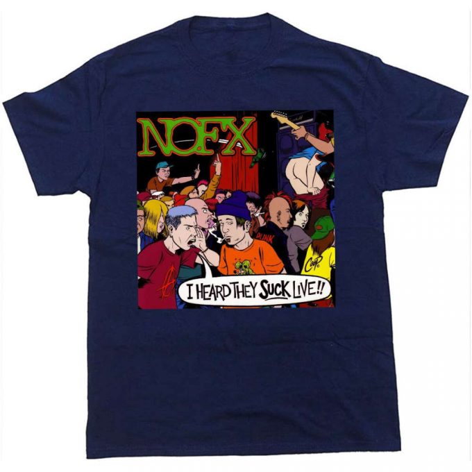 Nofx I Heard They Suck Live T-Shirt - Authentic 1995 Album Design For Punk Rock Fans 2