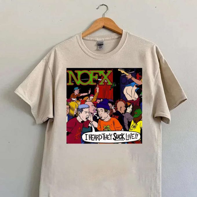 Nofx I Heard They Suck Live T-Shirt - Authentic 1995 Album Design For Punk Rock Fans 3