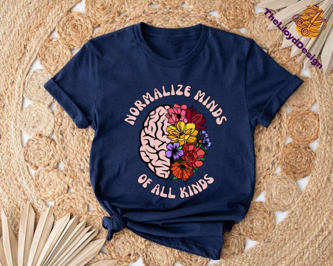 Normalize Minds: Autism Unisex Shirt Mental Health Vintage Tee Inclusion &Amp; Neurodiversity 2