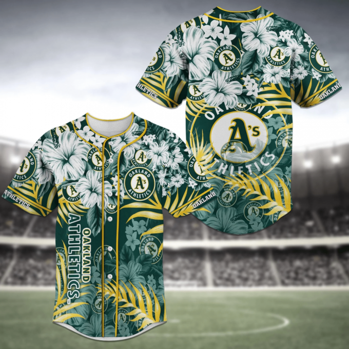 Oakland Athletics Mlb Baseball Jersey Shirt Flower 2