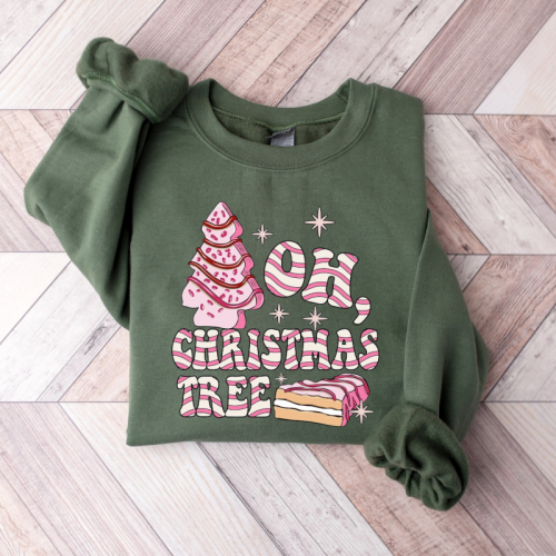 Festive Oh Christmas Tree Cake Shirt: Celebrate the Holidays with this Fun and Unique Design!