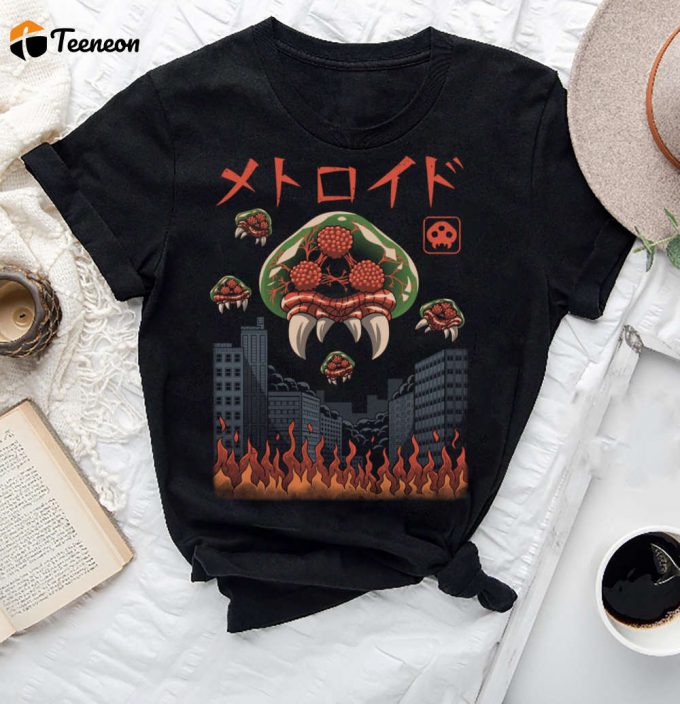 Parasitic Kaiju T-Shirt: Metroid Larva Shirt For Fans - Vintage Game Shirt 1