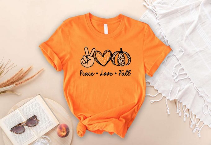 Peace Love Fall Shirt: Thanksgiving Pumpkin Spice Autumn &Amp; More For A Festive Season! Ideal Thanksgiving Teacher Shirt 2