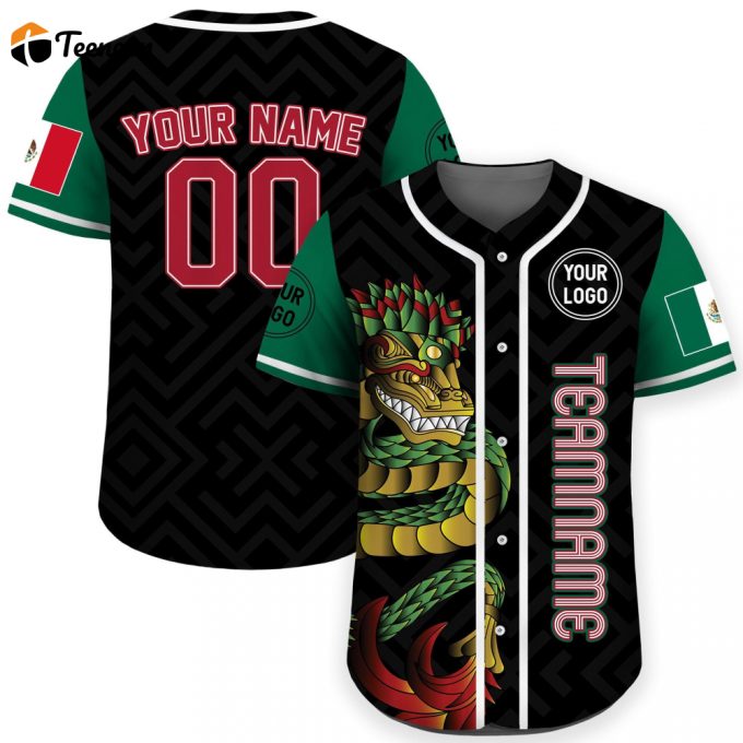 2024 Mexico Baseball Jersey - Personalized &Amp;Amp; Customized With Mexico Flag Men Women Youth &Amp;Amp; Preschool Trending Team Name &Amp;Amp; Number 1