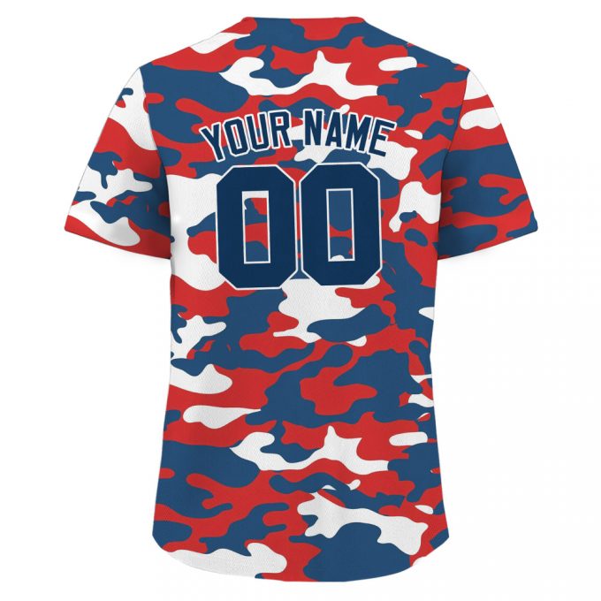 Custom Camo Baseball Jersey With Personalized Teamname Name &Amp; Number Perfect Gifts For Baseball Fans Men Women Youth Jerseys In Navy Red Prints 2