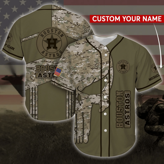 Personalized Houston Astros Mlb Camo Baseball Jersey Shirt 2