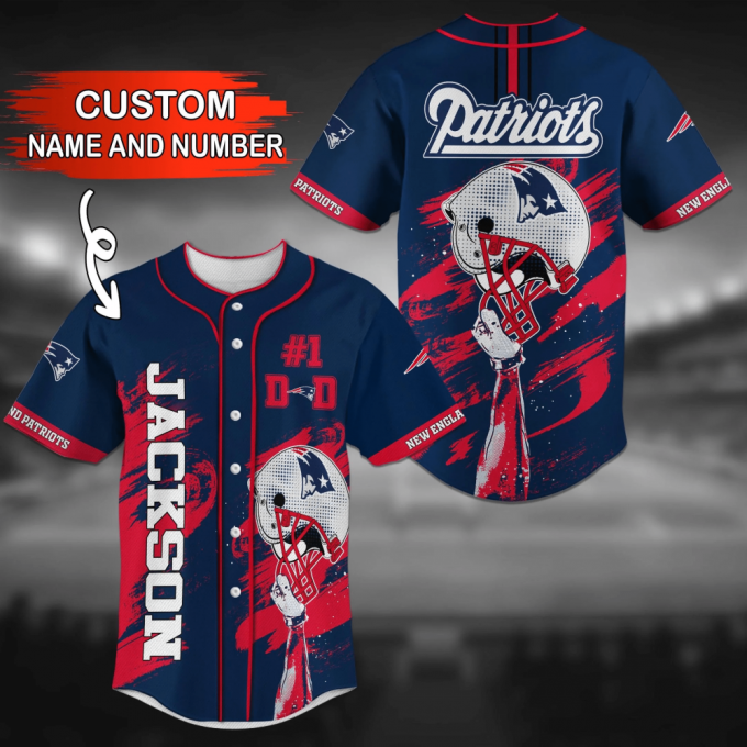 Personalized New England Patriots Mlb Baseball Jersey Shirt 2