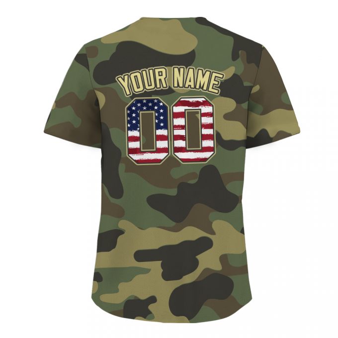 Stand Out On The Field With Personalized Printed Camo Baseball Jersey - Perfect Gifts For Baseball Fans! Customizable Teamname Name Number - Shop Now For Men Women Youth! 2