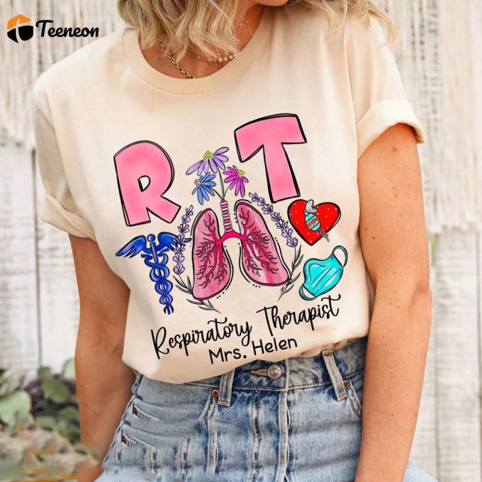 Personalized Rt Shirt Rrt Gift Lung Squad Tee Custom Respiratory Therapist Tech 1