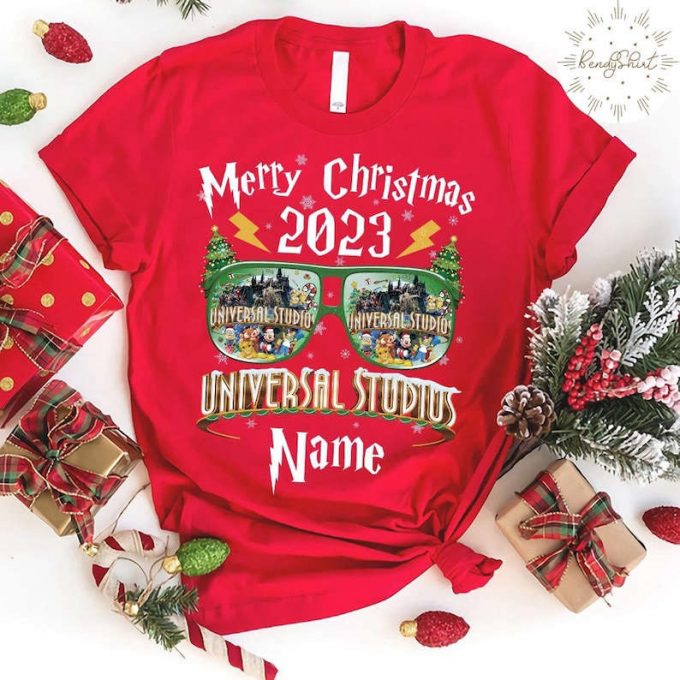 Get Festive With Personalized Universal Studios Merry Christmas 2023 Shirt - Limited Edition Design! 3