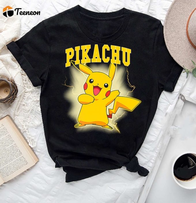 Pikachu Pokemon T-Shirt - Fan Gifts Vintage Cartoon Shirt Graphic Tee 1