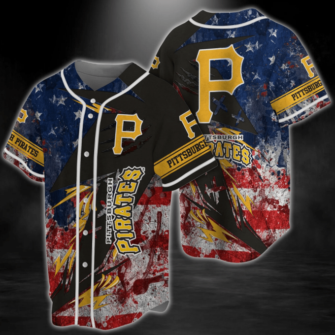 Pittsburgh Pirates Mlb Baseball Jersey Shirt Us Flag 2