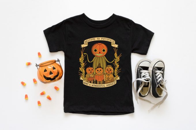 Pottsfield Harvest Festival Shirt - Autumn Tshirt With Vegetables Skeleton Apparels &Amp; Pumpkin 2