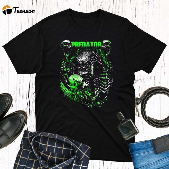 Predator Glow In The Dark T-Shirt - Perfect Fan Gift For Sci-Fi Aliens Movie Enthusiasts 1